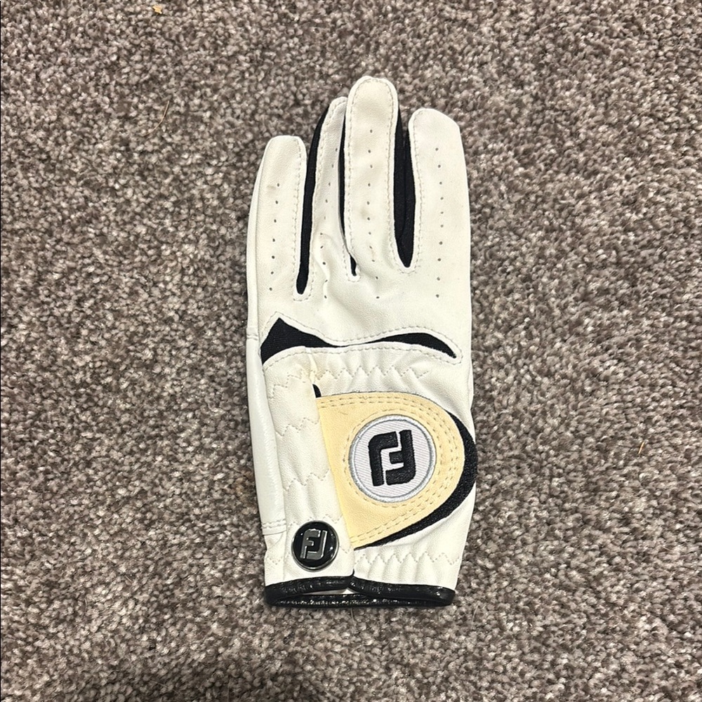 FootJoy White and Black Golf Glove Kids JM